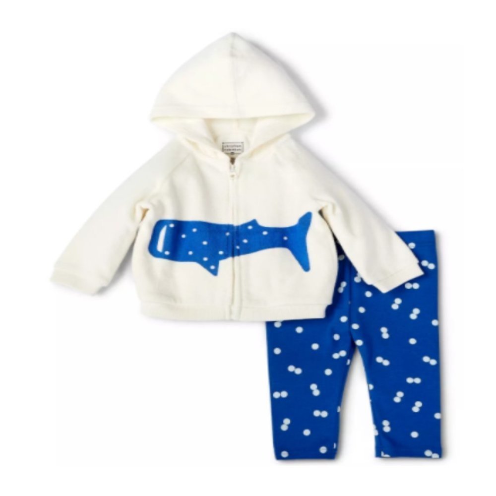 Baby Adaptive Whale Print Hoodie & Bottom Set - Christian Robinson x Target - Picture 1 of 4